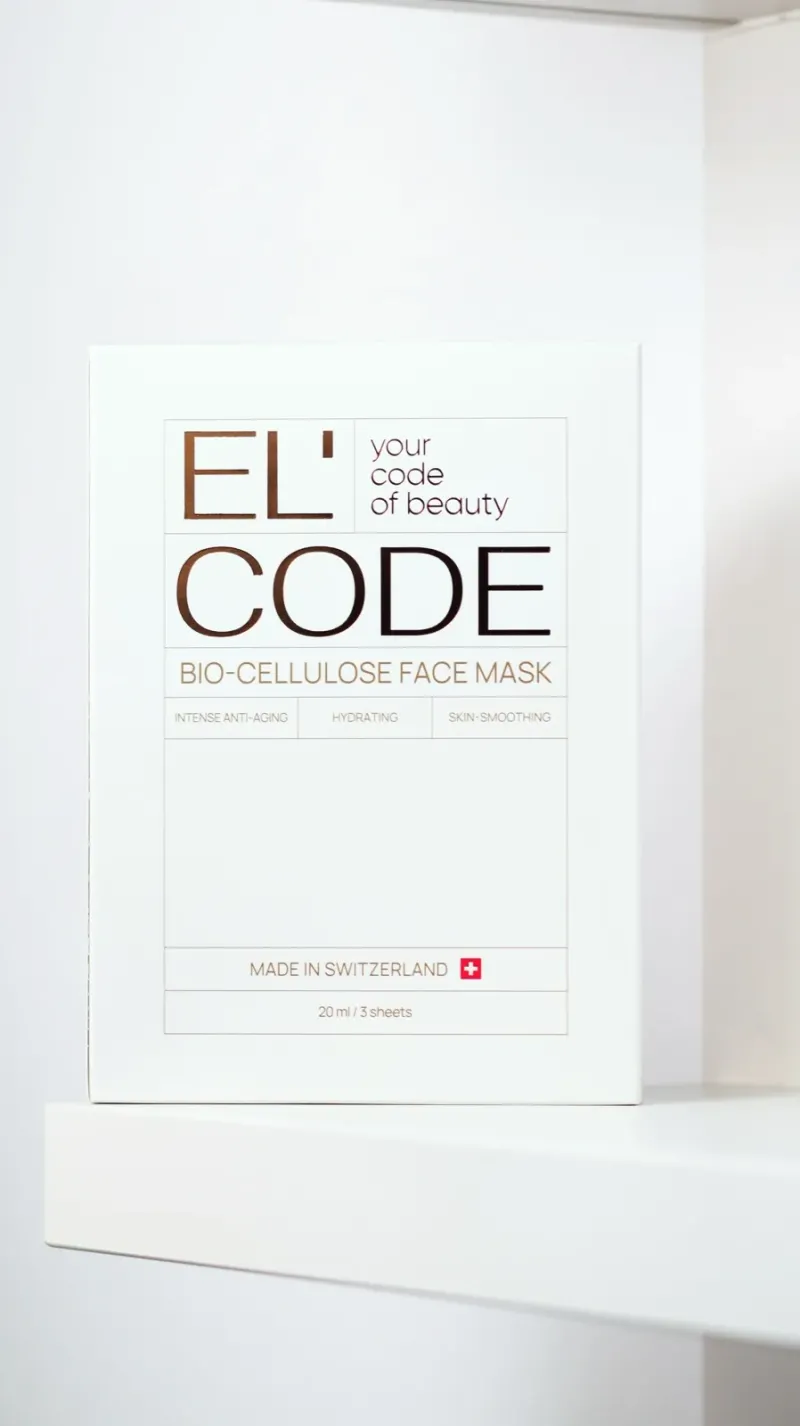 Антивікова біоцелюлозна маска для обличчя El’Code