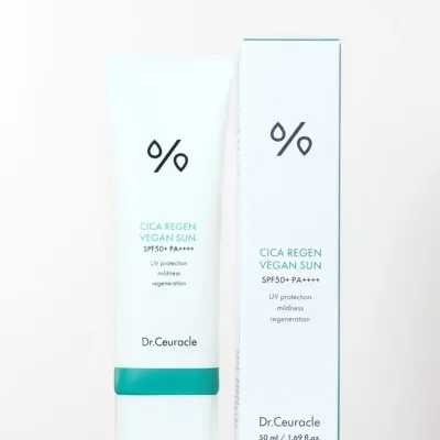 Сонцезахисний веганський крем з центелою азіатською Dr.Ceuracle 