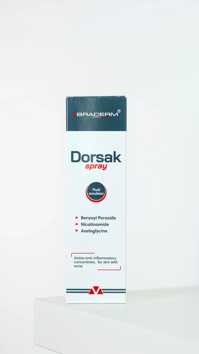 Активний протизапальний спрей з Бензоїл пероксидом 6% Braderm